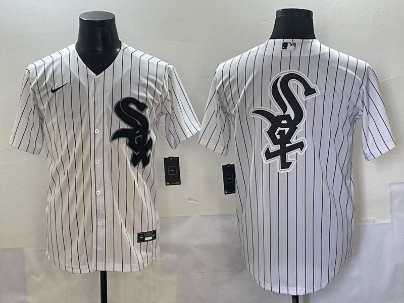 Men 2025 Chicago White Sox Blank White Stripe Game Nike MLB Jersey style 13->chicago white sox->MLB Jersey